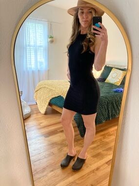 Sleek Black Sleeveless Mini Dress - Timeless Bodycon Style